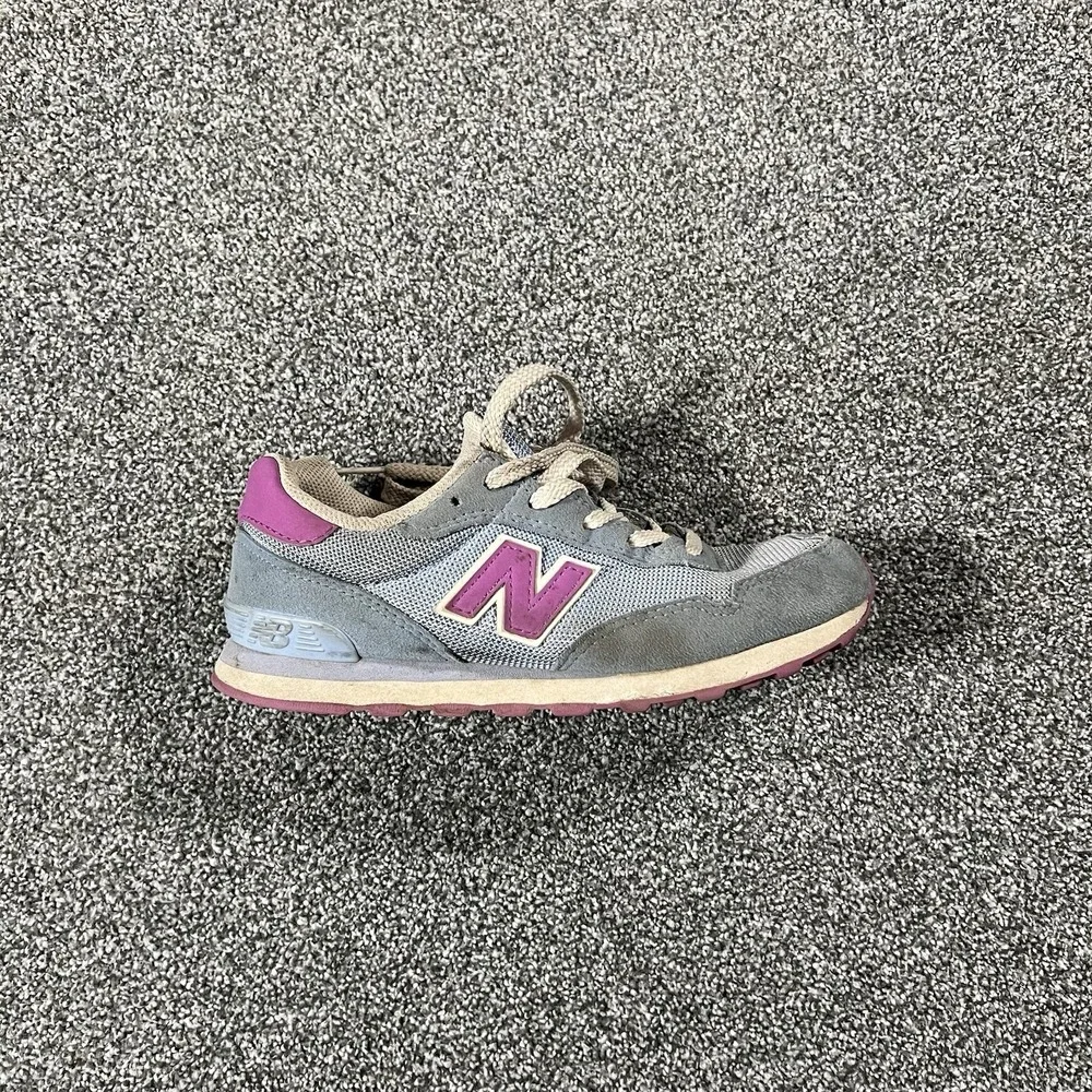 New Balance 515 Kids Shoes Gray Purple Suede Mesh Sneakers PC515KH US 2 EU 33.5